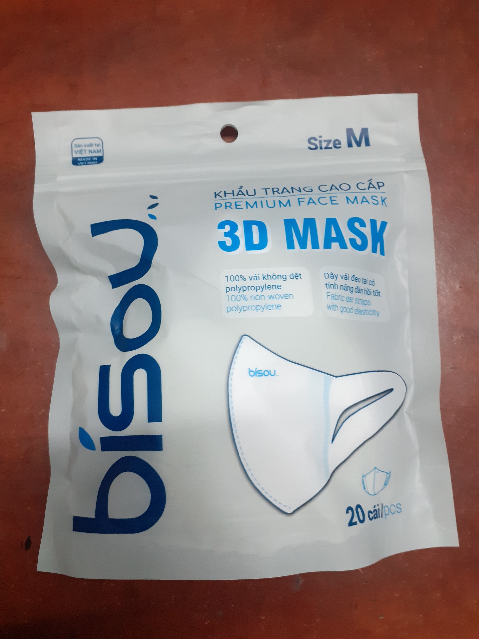 1 túi 20 cái Khẩu trang cao cấp 3D mask.