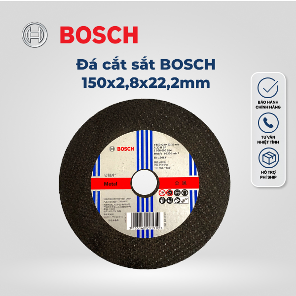 Đá cắt sắt BOSCH (150X2.5X22.2MM) 2608600854