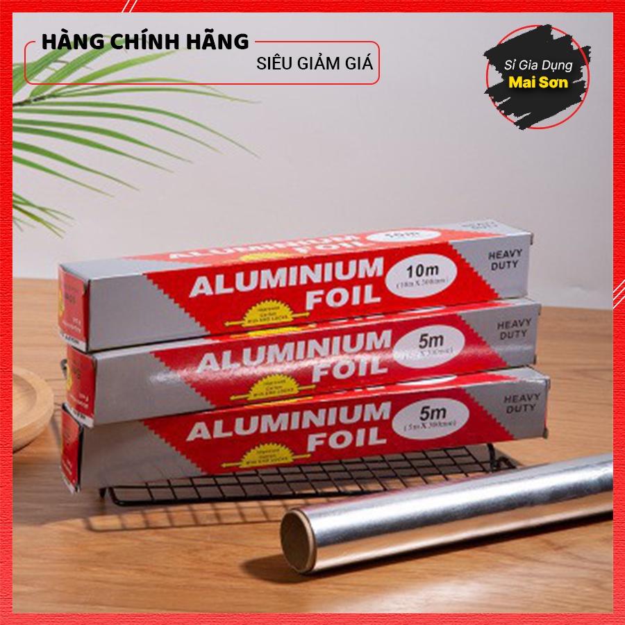 Giấy Bạc Nướng Nồi Chiên Không Dầu ALUMINIUM FOIL Giấy Bạc Nướng Thực Phẩm Chất Liệu Nhôm Kích Thước 5M