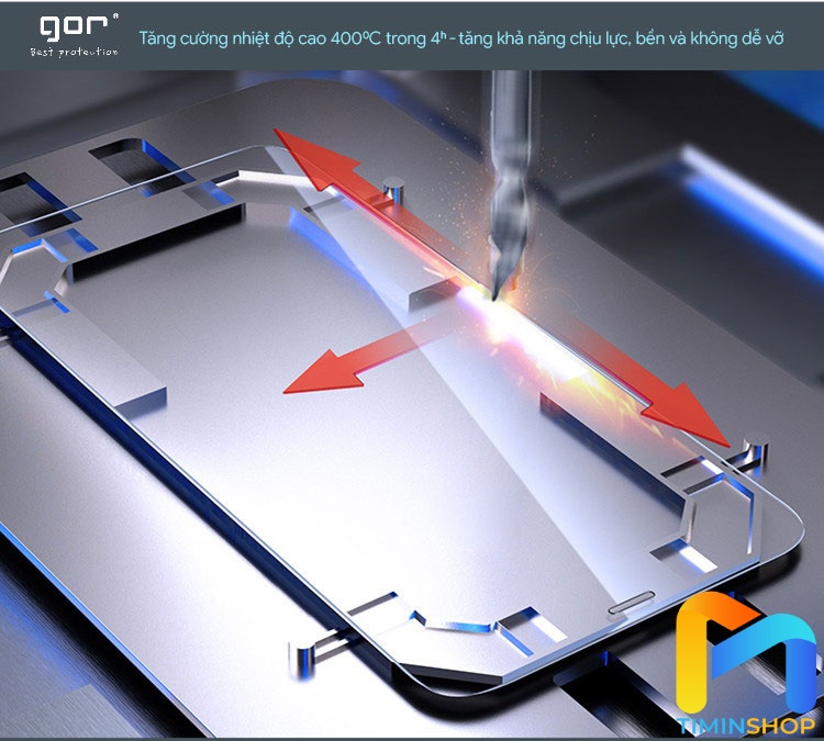 [2 miếng] Dán Cường lực cho điện thoại Oppo K7x - chính hãng Gor