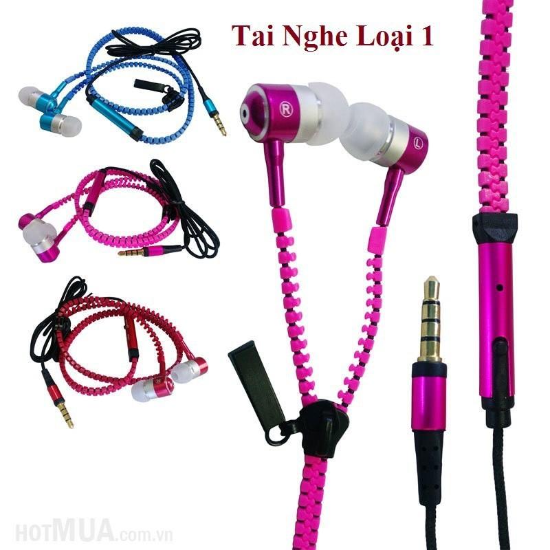 Tai nghe kéo khóa Zipper chống rối dây (Giao Màu Ngẫu Nhiên)  RTQ(92)