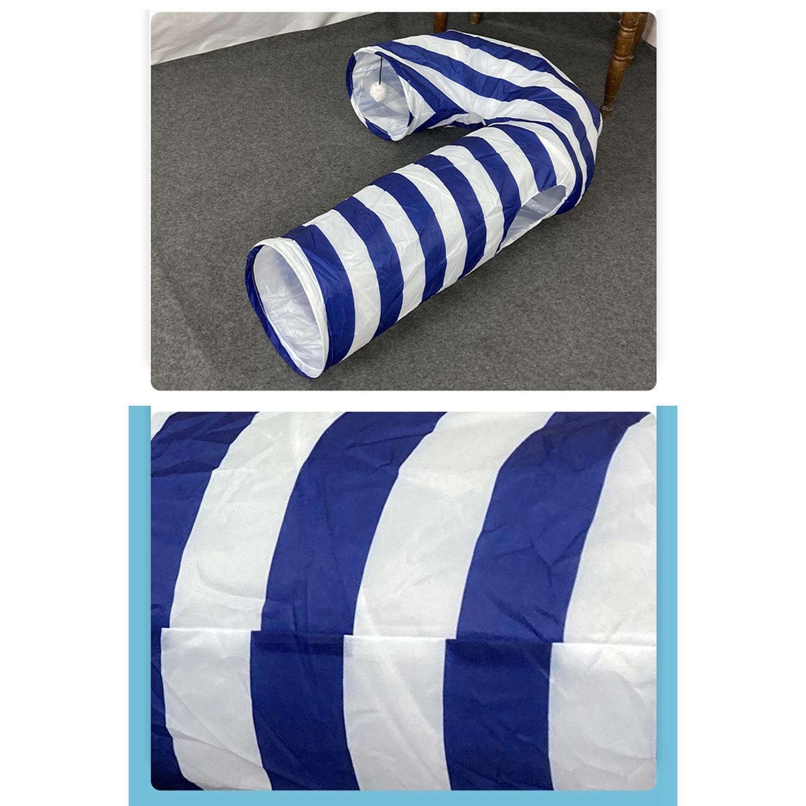Collapsible Cat Tunnel Ball Exercise Interactive Toy Supplies Hideaway Cage Toys for Small Animals Training Gerbil Rat Rabbit Chinchilla