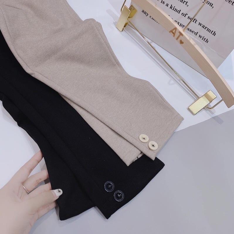 QUẦN BAGGY DẠ GẤU 2 KHUY NỮ ️ SANG CHẢNH ️HÀNG LOẠI 1, DÀY DẶN, MẶC LÊN SIÊU XINH