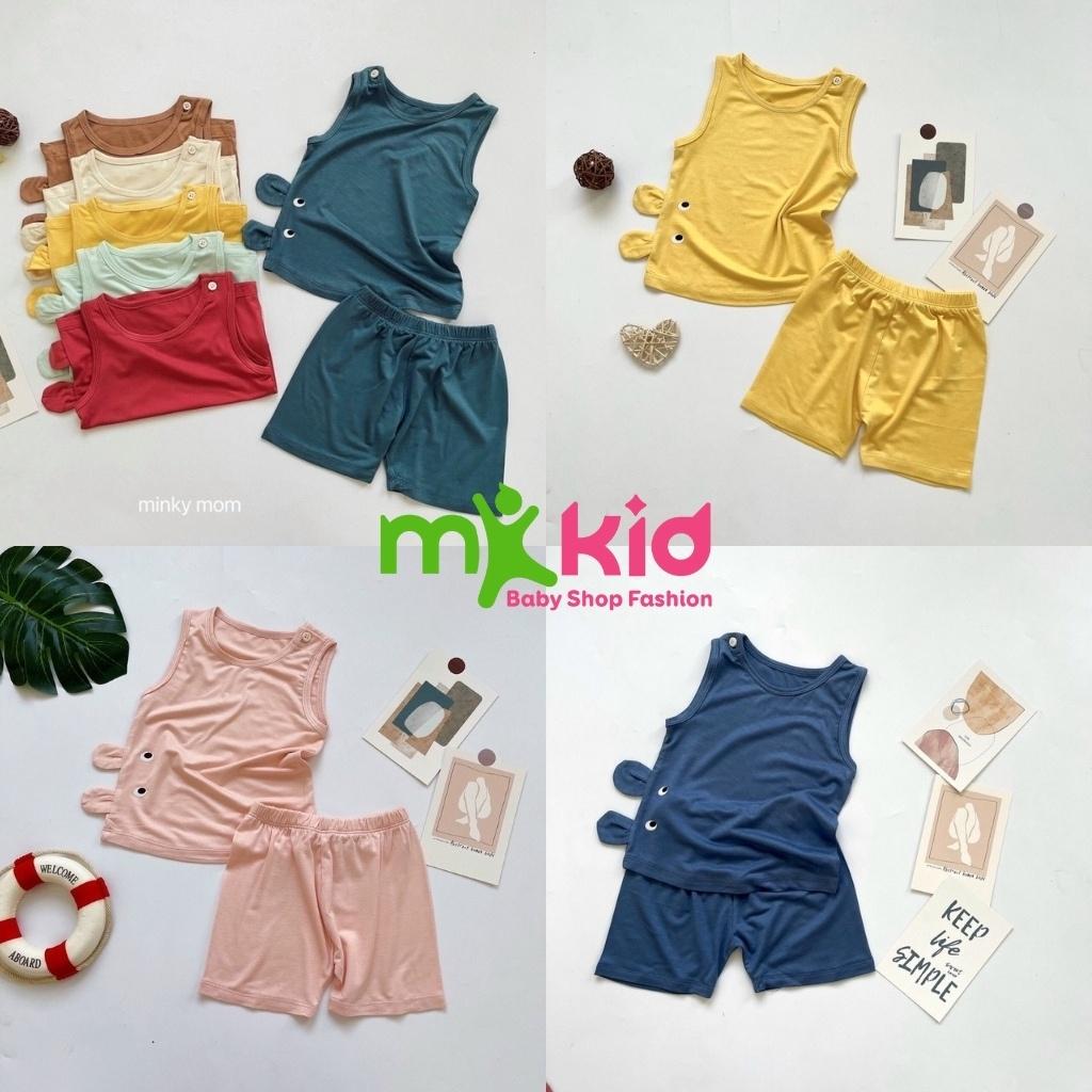 Đồ Bộ Cho Bé Trai, Bé Gái Mặc Nhà Bộ Ba Lỗ Tai Chuột Minky Mom Dễ Thương Chất Cotton cao cấp siêu mềm mát cho bé