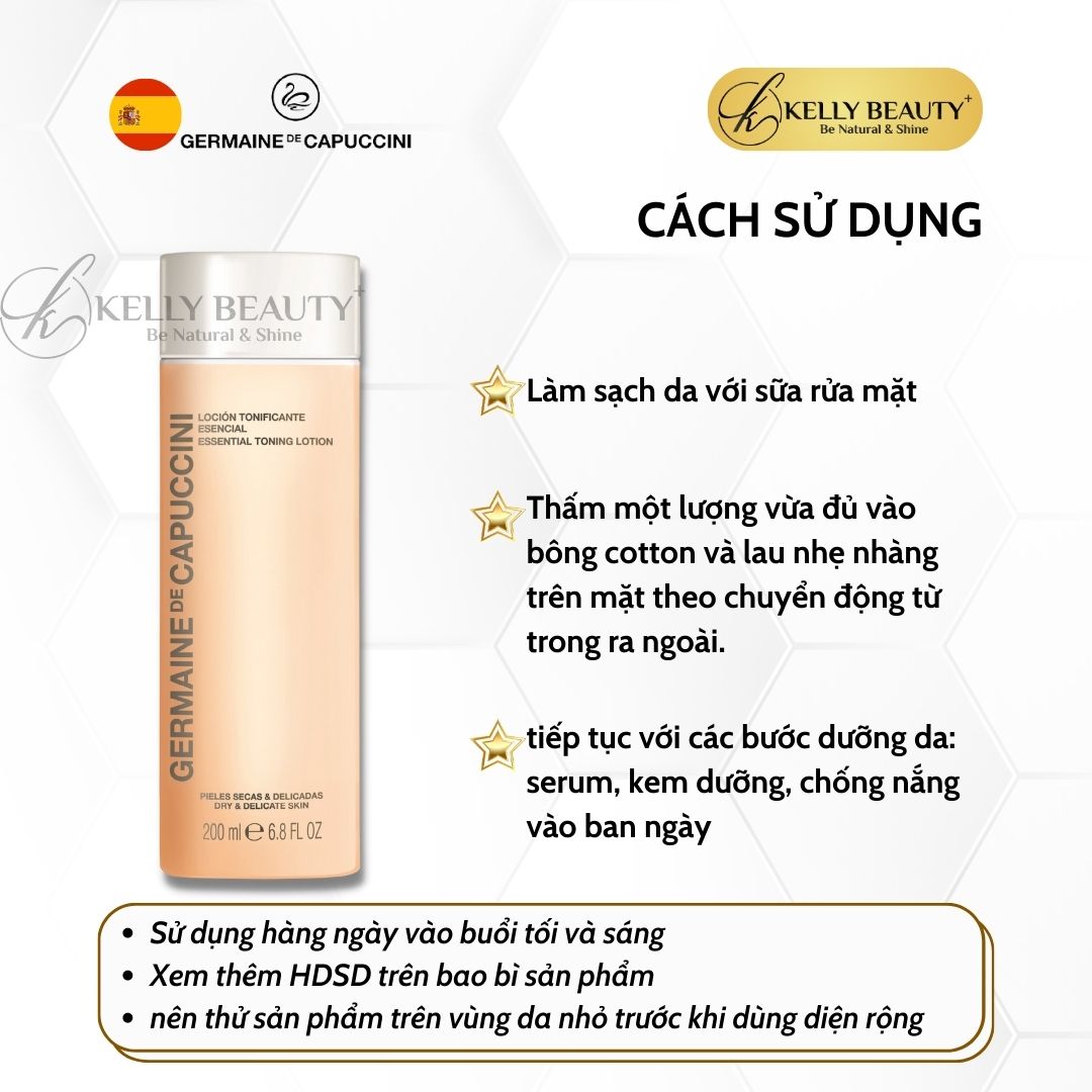 Nước Cân Bằng Cho Da Khô, Nhạy Cảm Germaine OPTIONS Essential Toning Lotion | Kelly Beauty