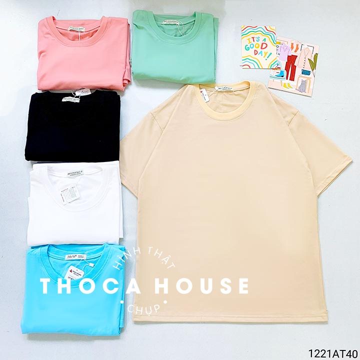 Áo thun unisex basic trơn nhiều màu THOCA HOUSE dễ phối đồ, đồ cặp đôi