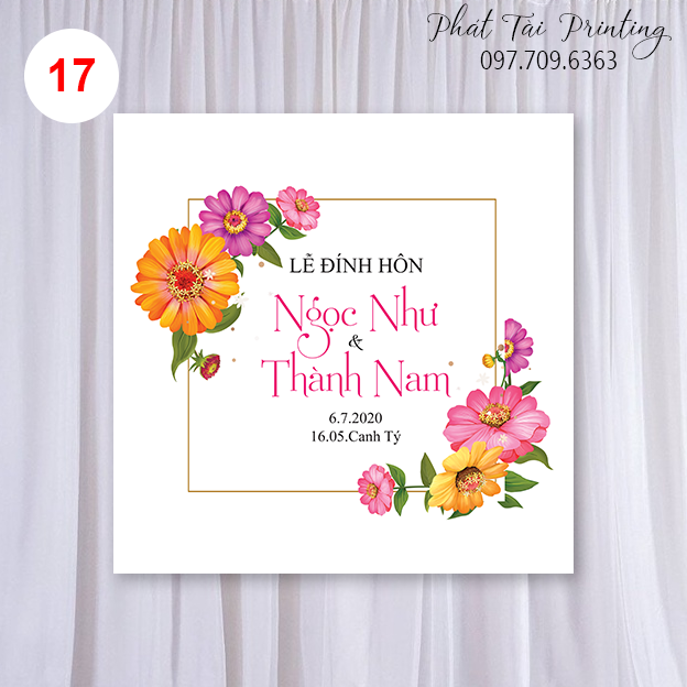Bảng Backdrop trang trí đám cưới MS 17
