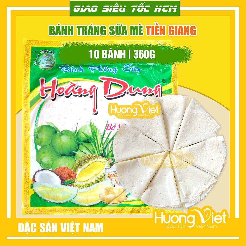 Bánh tráng sữa mè Hoàng Dung 360g, bánh phồng sữa miền tây thơm ngon chính gốc túi gồm 10 bánh ăn liền