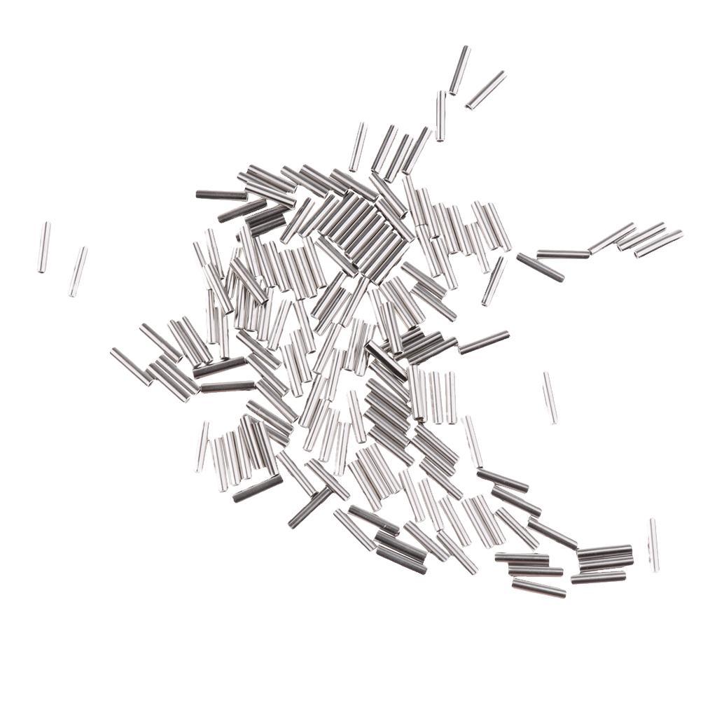 400pcs 1.2/1.4mm Fishing Wire Leader Crimps Single Barrel Crimping Sleeves 100% Copper Tube Connector Fishing Tackle Kit