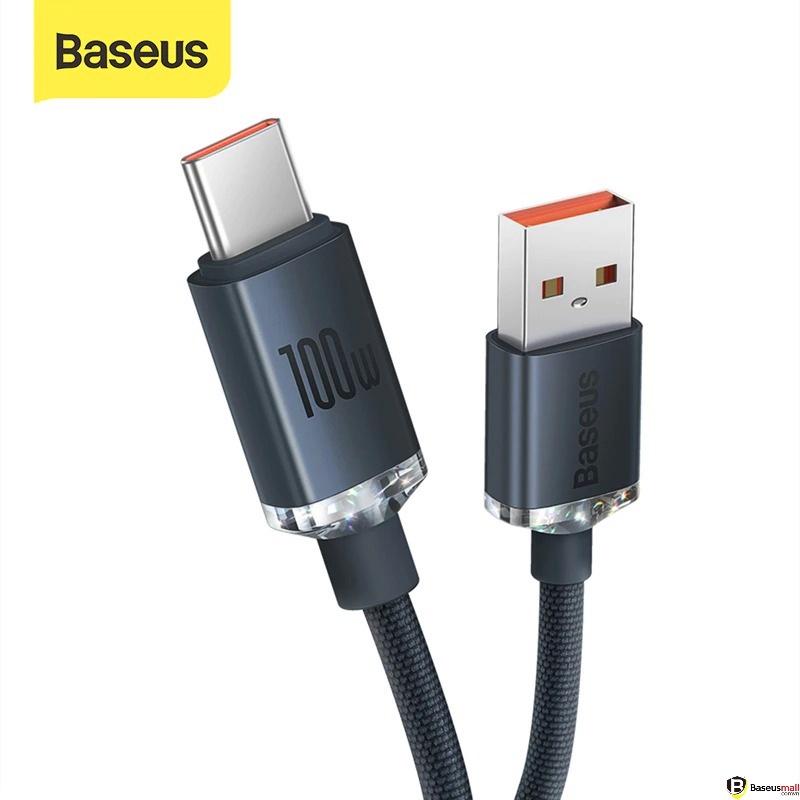 Baseus -BaseusMall VN Cáp Sạc Siêu Nhanh Baseus Crystal Shine Series Fast Charging USB to Type-C 100W (Hàng chính hãng