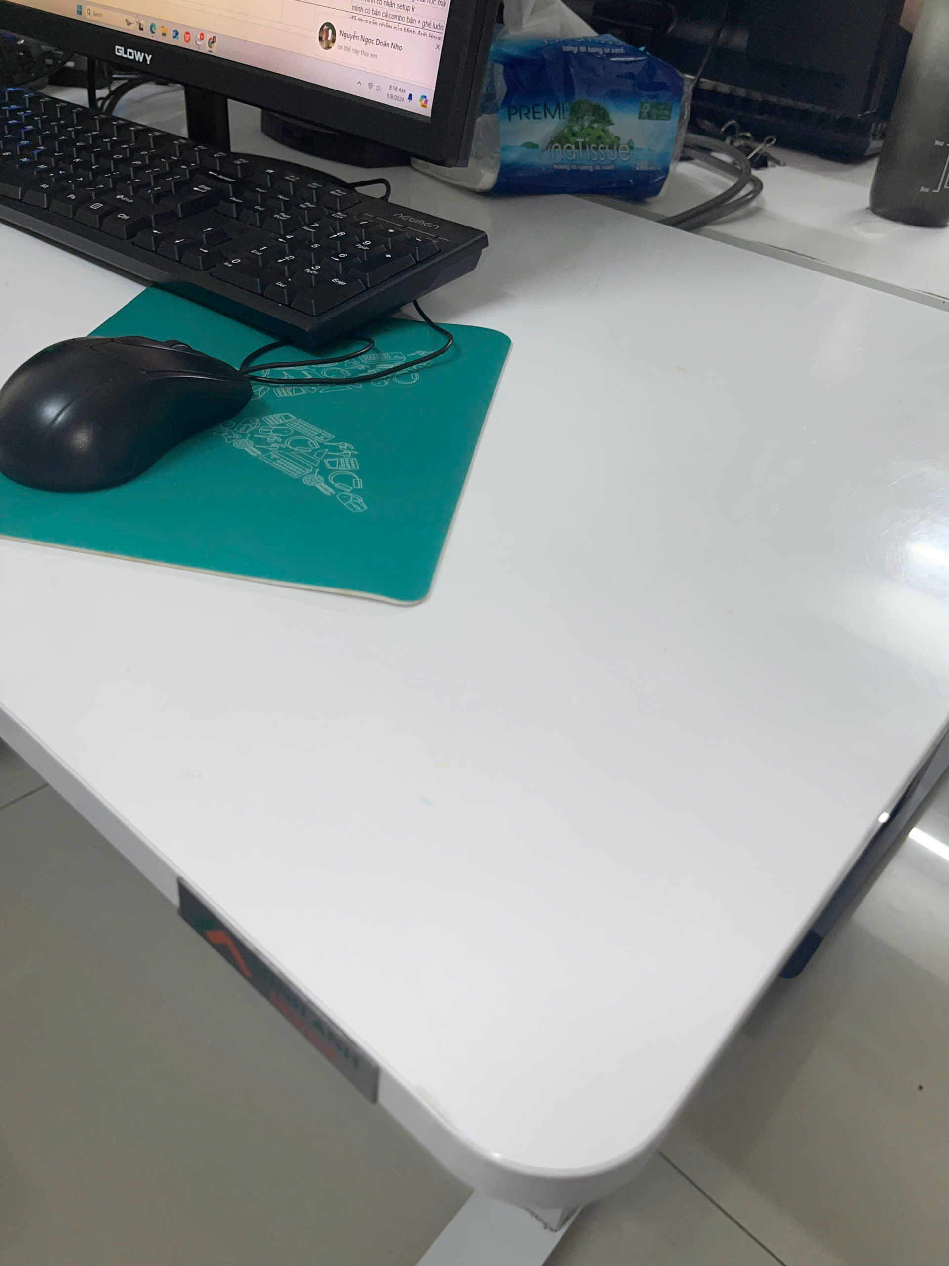 Mặt bàn Acrylic nhiều kích thước, màu đen, trắng