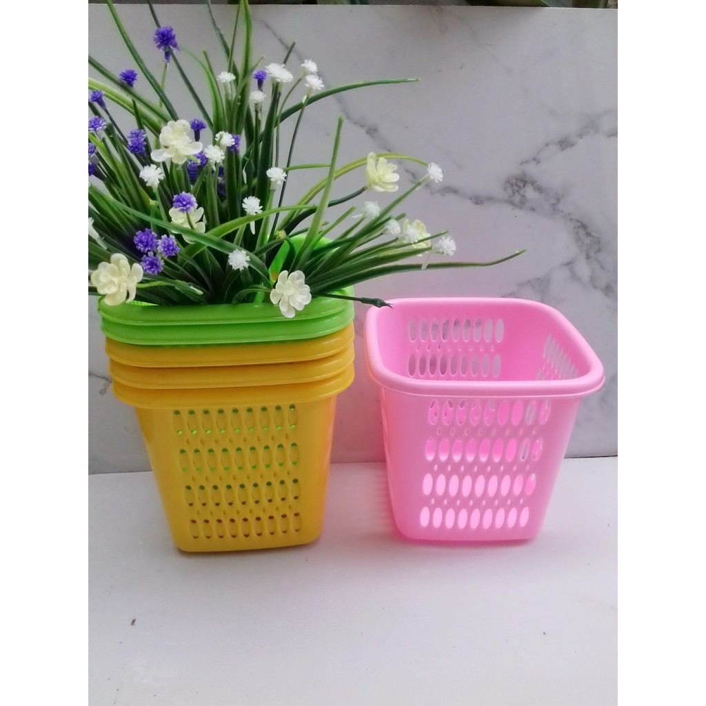 Sọt nhựa lổ vuông nhỏ 27x27x29 cm