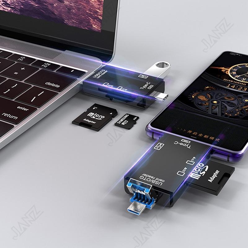 Đầu Đọc Thẻ Nhớ OTG Micro USB/Type-C/SD/TF Card/USB2.0