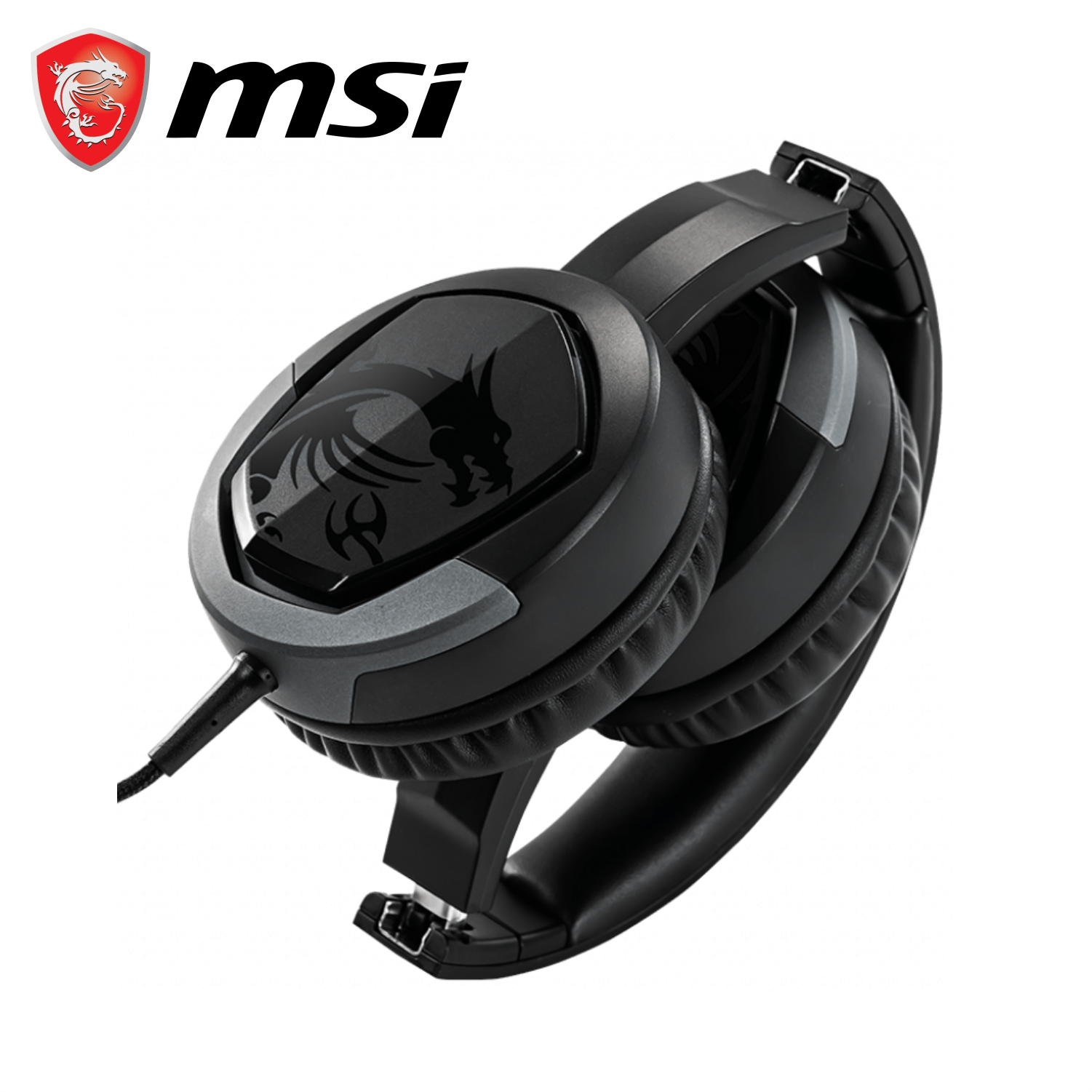 Tai Nghe Chụp Tai Gaming MSI Immerse GH30 V2 Tích Hợp Mic Tháo Dời, Dây Cắm 3.5mm Dài 1.5M - Hàng Chính Hãng