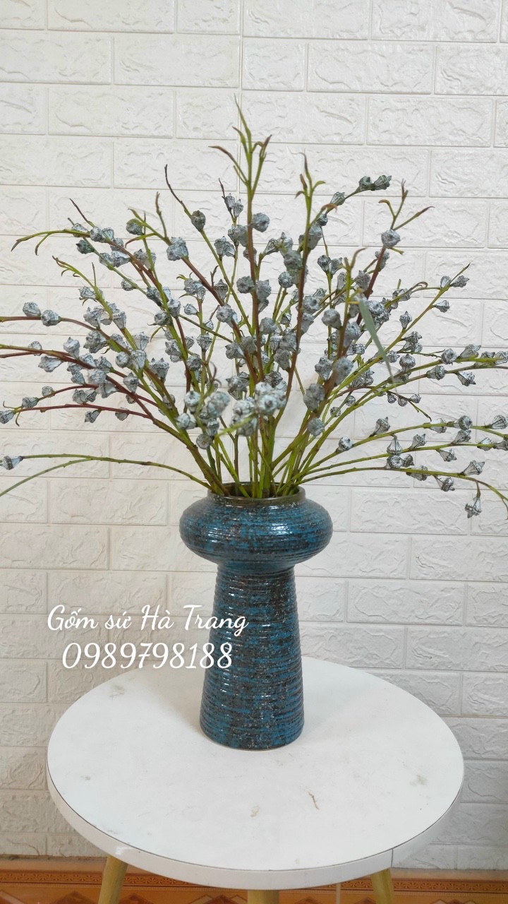 Lọ hoa dáng búp bê gốm sứ Bát Tràng cao cấp cao 31cm