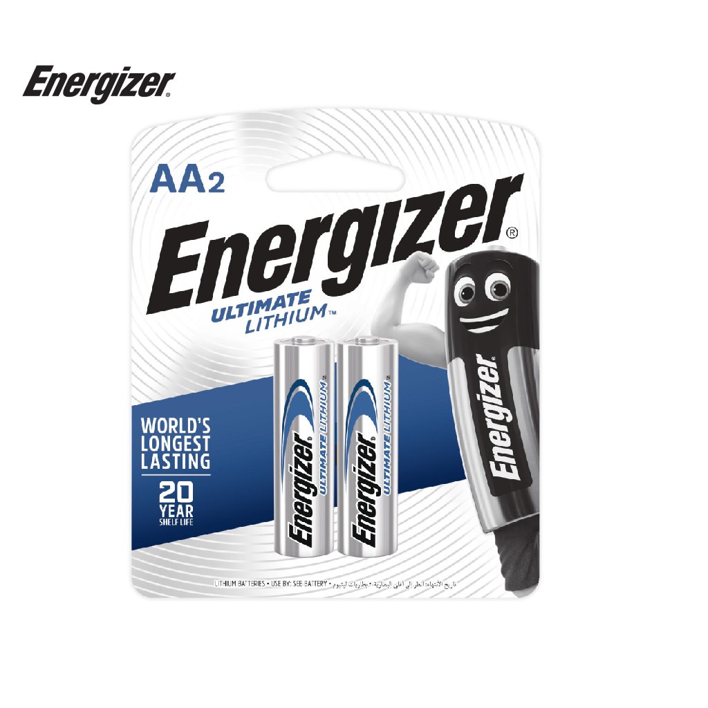 Vỉ 2 Viên Pin AA 1,5V ENERGIZER Lithium Ultimate Siêu nhẹ , Siêu bền bỉ - Hàng chính hãng