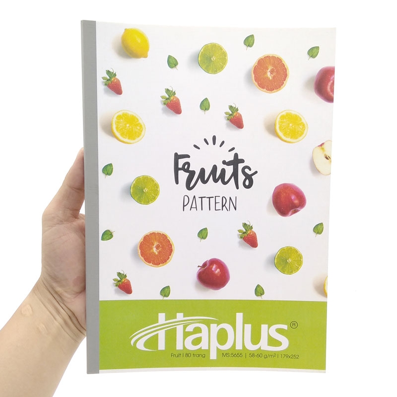 Vở Haplus Fruit Kẻ Ngang 80 Trang 5655 (Mẫu Bao Bì Là Ngẫu Nhiên)