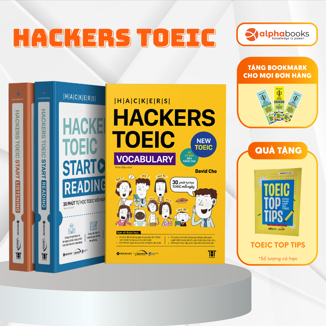 Combo Hackers TOEIC Bứt Phá Điểm Số: Hackers TOEIC Vocabulary + Hackers TOEIC Start Reading + Hackers TOEIC Start Listening 