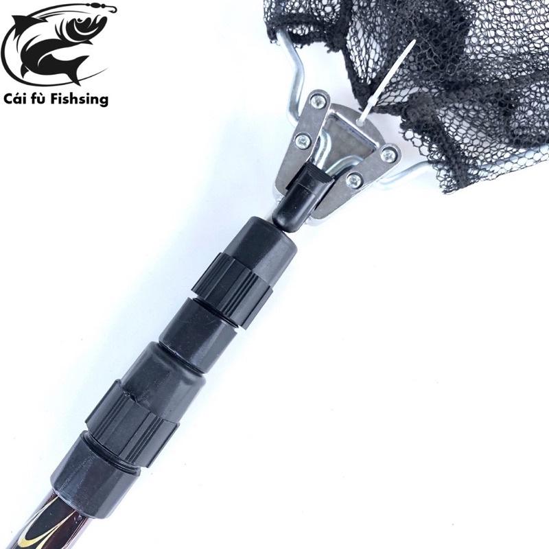 Vợt vớt cá GW , dài 1m5 , vành tam giác thu gọn 55cm