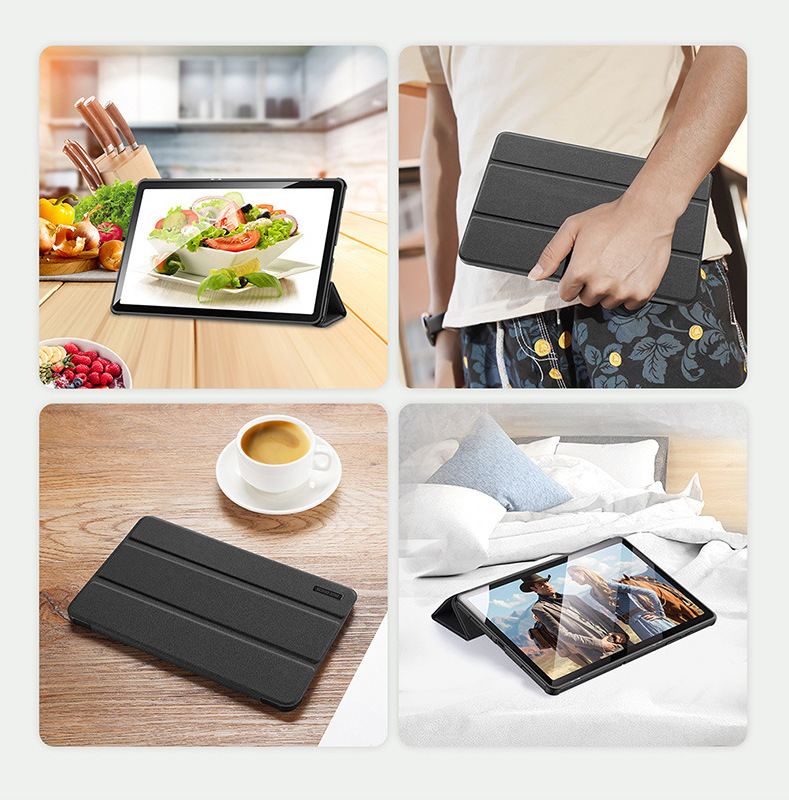 Bao da cho SamSung Galaxy Tab A9 2023 X110/X115 chính hãng Dux Ducis Domo viền mềm chống sốc - Hàng chính hãng