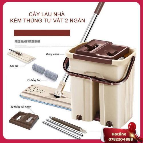 Bộ Cây Lau Nhà Tự Vắt Xoay 360, Chổi Lau Nhà Thông Minh, Xô Thùng Lau Nhà Vắt Tiện Lợi - Thết Bị Vệ Sinh Nhà Cửa Cao Cấp - Miễn Phí Vận Chuyển