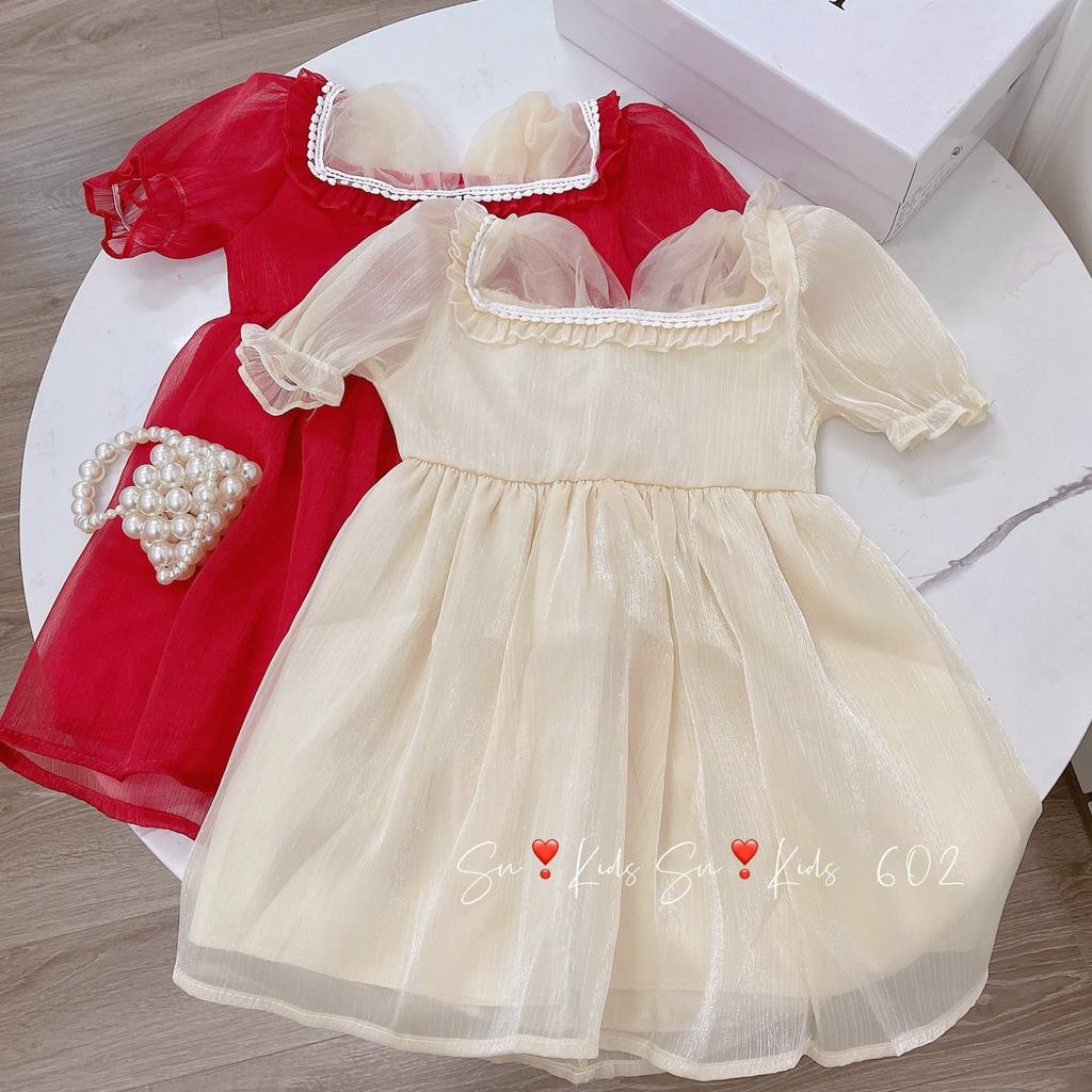 Váy đầm công chúa tơ óng cho bé