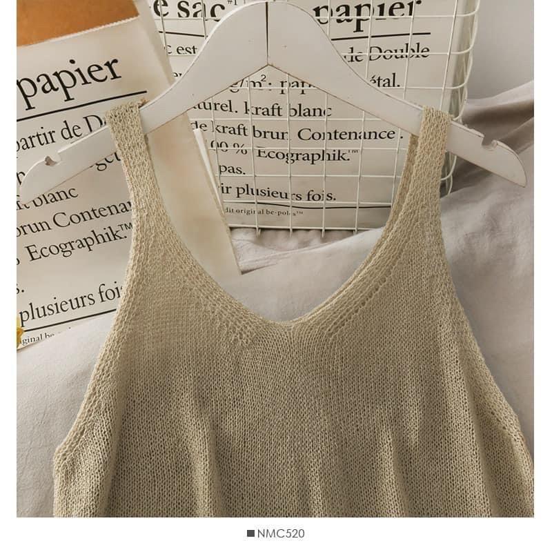Set Áo Giấy Áo 2 Dây + Áo Cardigan
