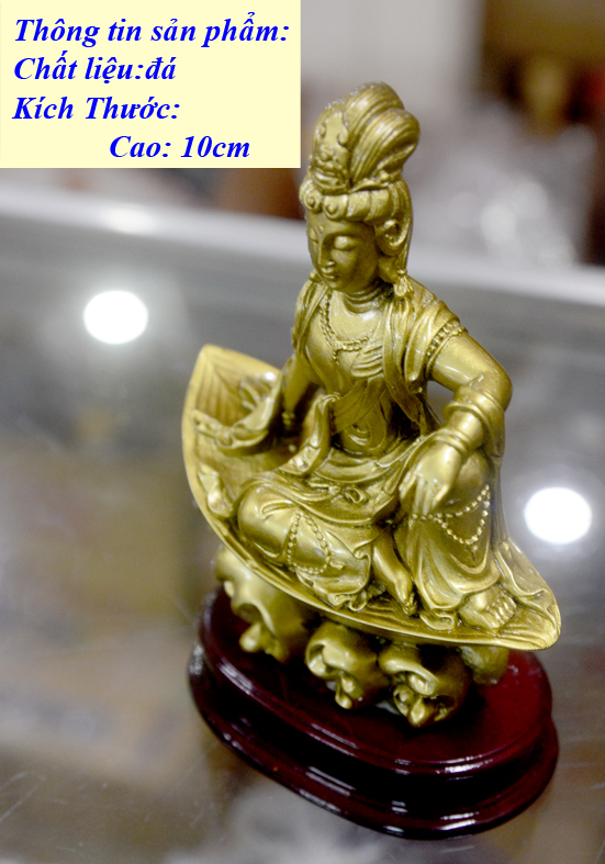 Tượng ngài Quan Thế Âm Bồ Tát ngồi thuyền cao 10cm-Nhiều mẫu