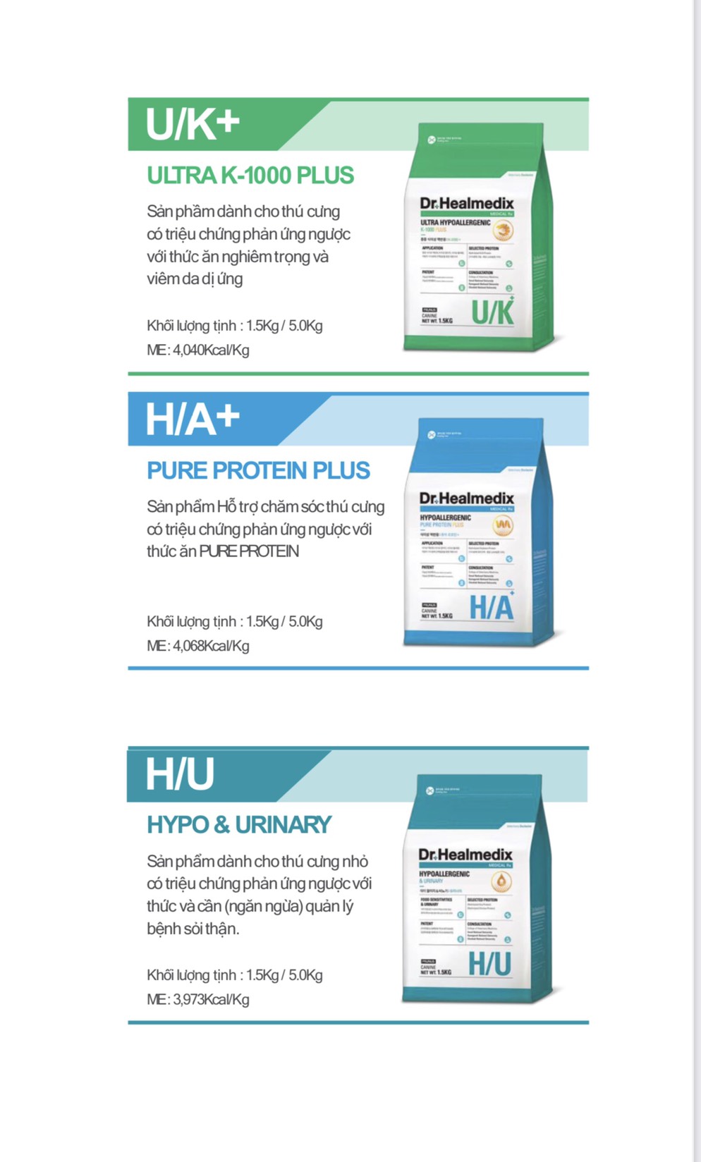 1.5kg Thức ăn hạt khô cho chó viêm da chống dị ứng Dr. Healmedix Ultra K1000+ Plus Prunus Medical Rx