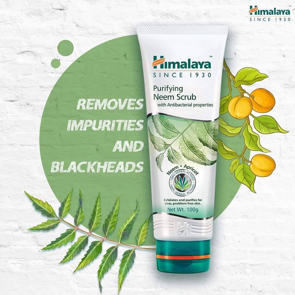 Kem Tẩy Da Chết Neem Cho Da Thường Đến Da Dầu Himalaya Herbals
