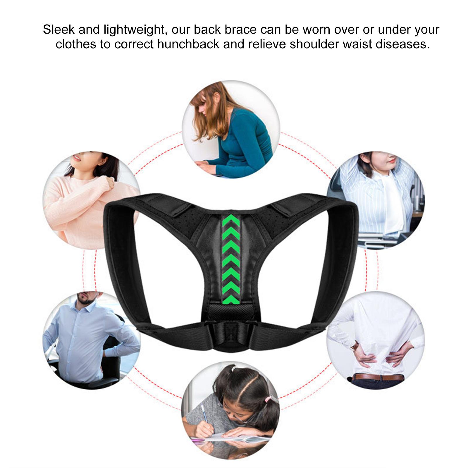 Back Orthopedic Straps Posture Corrector for Men and Women Fully Adjustable Spinal Brace Comfortable and Effective Upper Back Brace for Neck Shoulder Pain Relieve