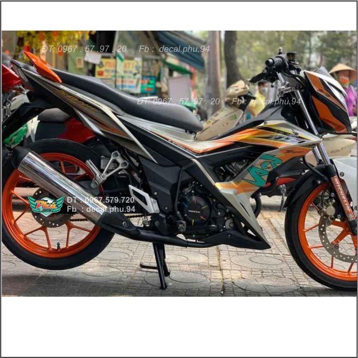 Tem Rời Sonic Rs Cam đen dán xe bạc