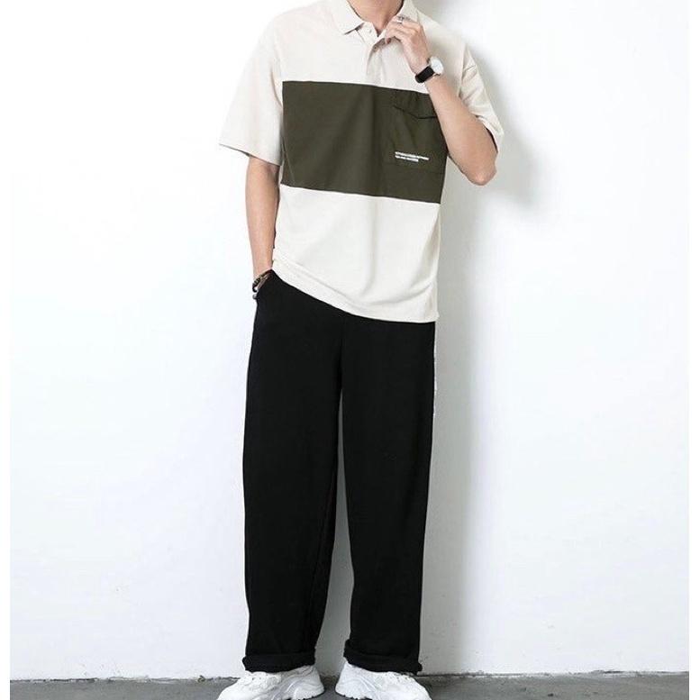 Áo polo unisex chất liệu cá sấu poly cực mát, áo thun nam nữ có cổ form rộng phong cách Hàn Quốc 01
