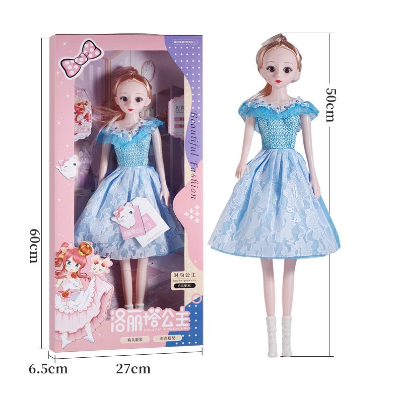 Búp bê barbie 60cm công chúa elsa đồ chơi cho bé gái 2 3 4 5 tuổi có hộp đẹp, quà tặng sinh nhật cho bé