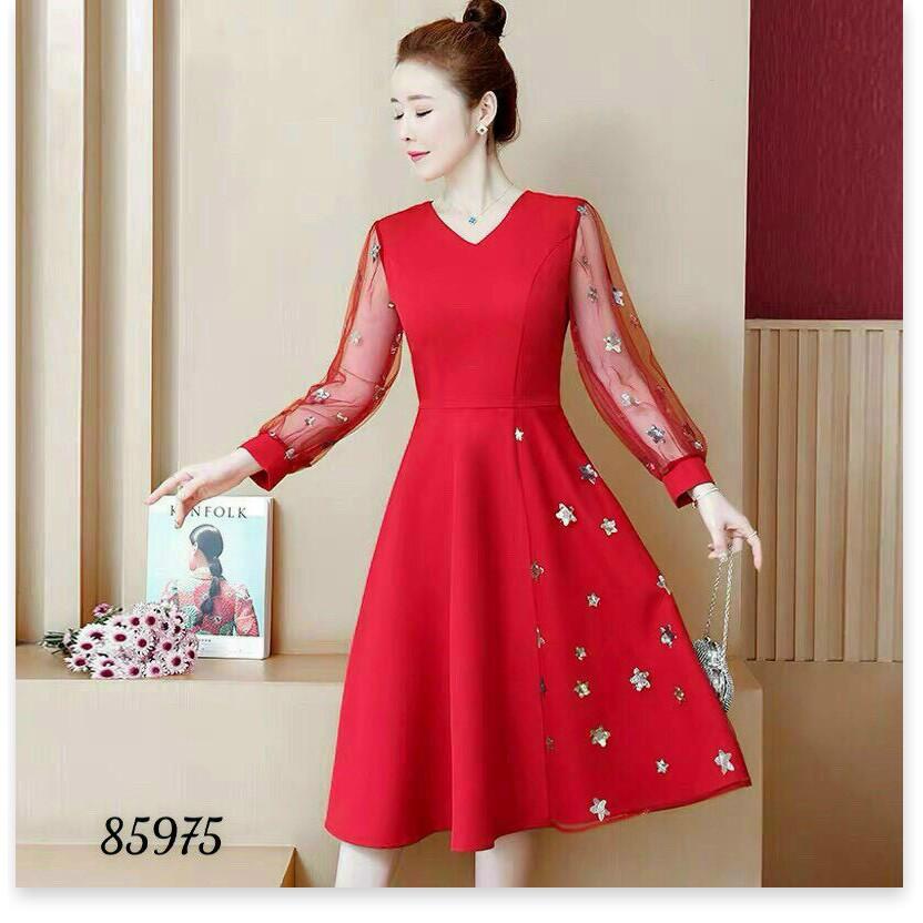 ĐẦM XÒE UMI TAY DÀI PHỐI LƯỚI SAO VÔ CUNG XINH XẮN