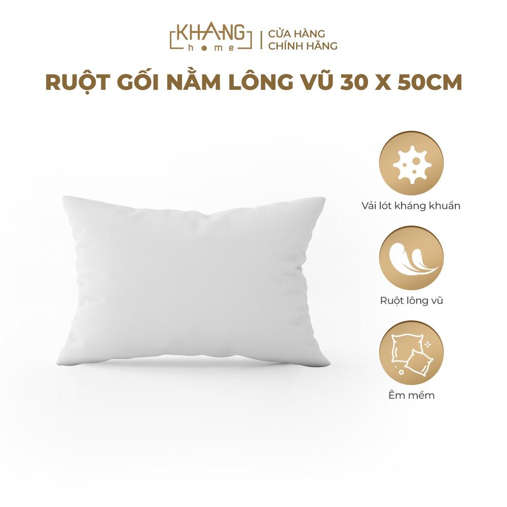 Ruột Gối Nằm Lông Vũ 30x50cm