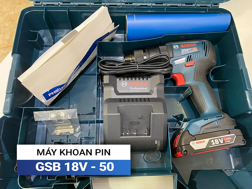  Máy khoan pin Bosch GSB 18V-50