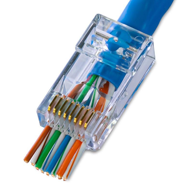 Hạt Bấm Mạng Xuyên Thấu RJ45 Tiện Lợi và Kinh Tế, Dùng cho CAT5E và CAT6E( Túi 100 hạt)