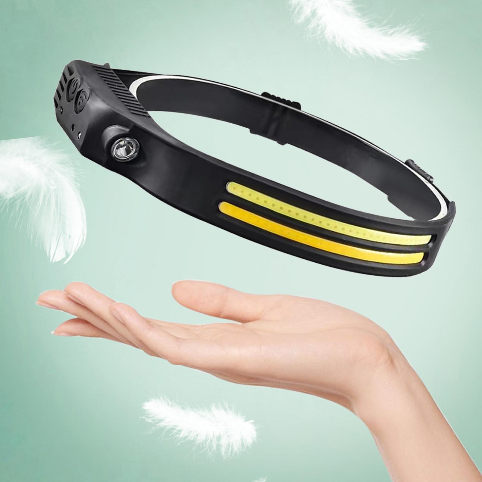 Head Light Headlight Weatherproof Head Torches, Lightweight USB Rechargeable, Head Lamps  for Camping Emergency Outdoor Hiking