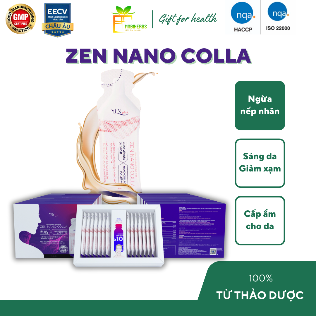 Nước Uống Làm Đẹp Yến Sào Nano Collagen - Zen Nano Colla
