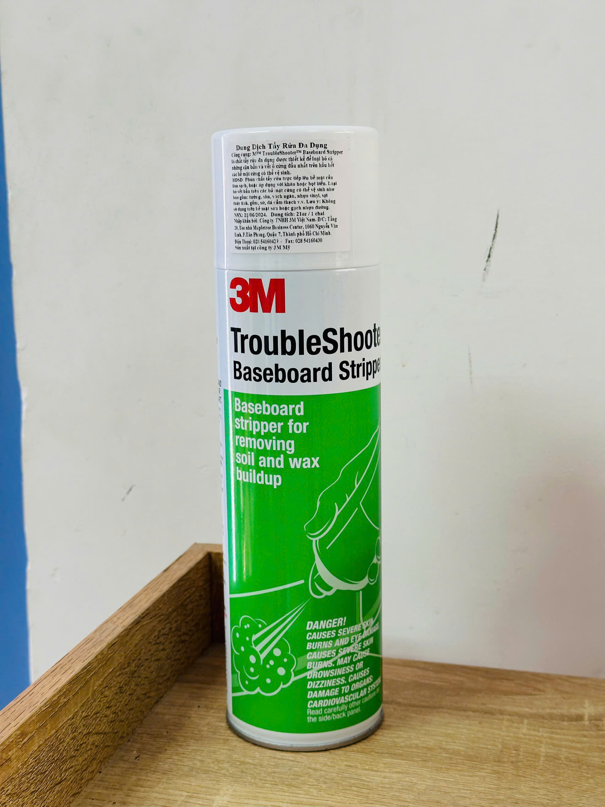 Chai Tẩy Đa Năng Keo Decal ...Tường, Sàn, Vách ngăn, Nhựa Vinyl. Sợi thủy tinh Gốm, sứ, Đá. Cẩm thạch 3M TroubleShooter - 21OZ/ 600g