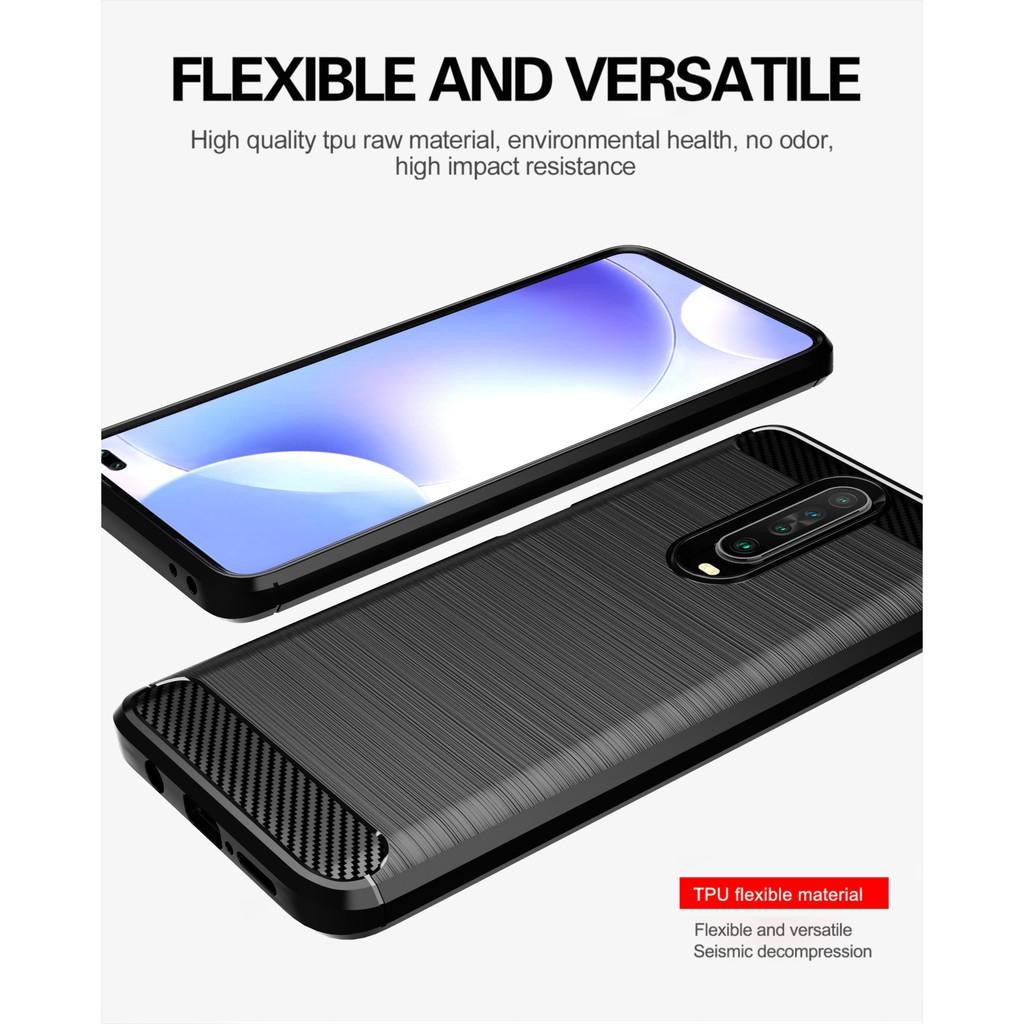 Ốp lưng cho Xiaomi Redmi K30 K30i Poco X2 dẻo carbone phay xước chống sốc chống vân tay