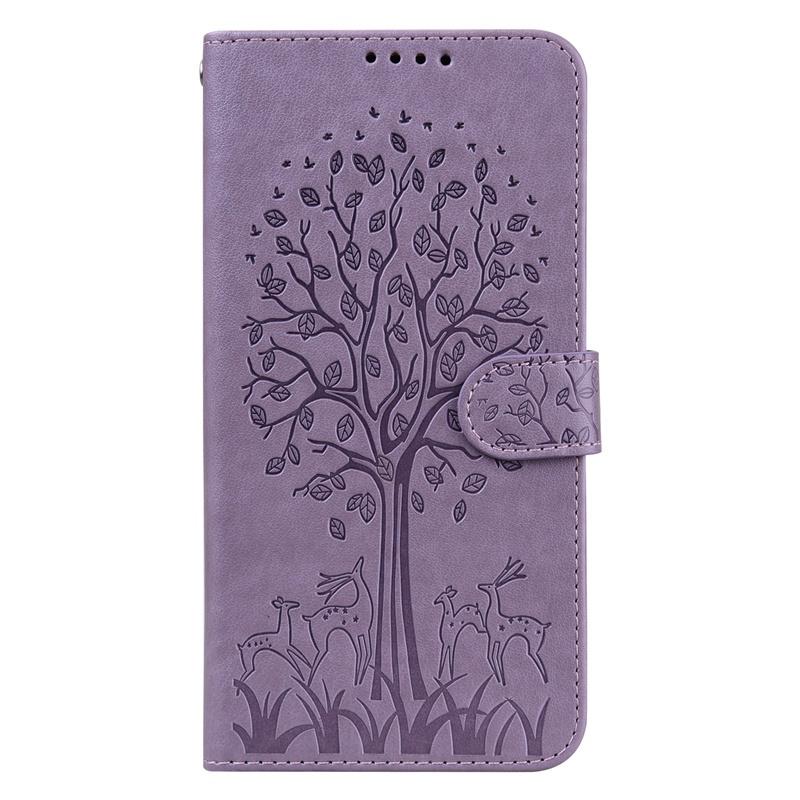 Bao da điện thoại nắp gập dập nổi cây con hươu dạng ví đựng thẻ cho iPhone 6Plus/ 6SPlus 7Plus 8Plus SE 2020 X XR XSMax