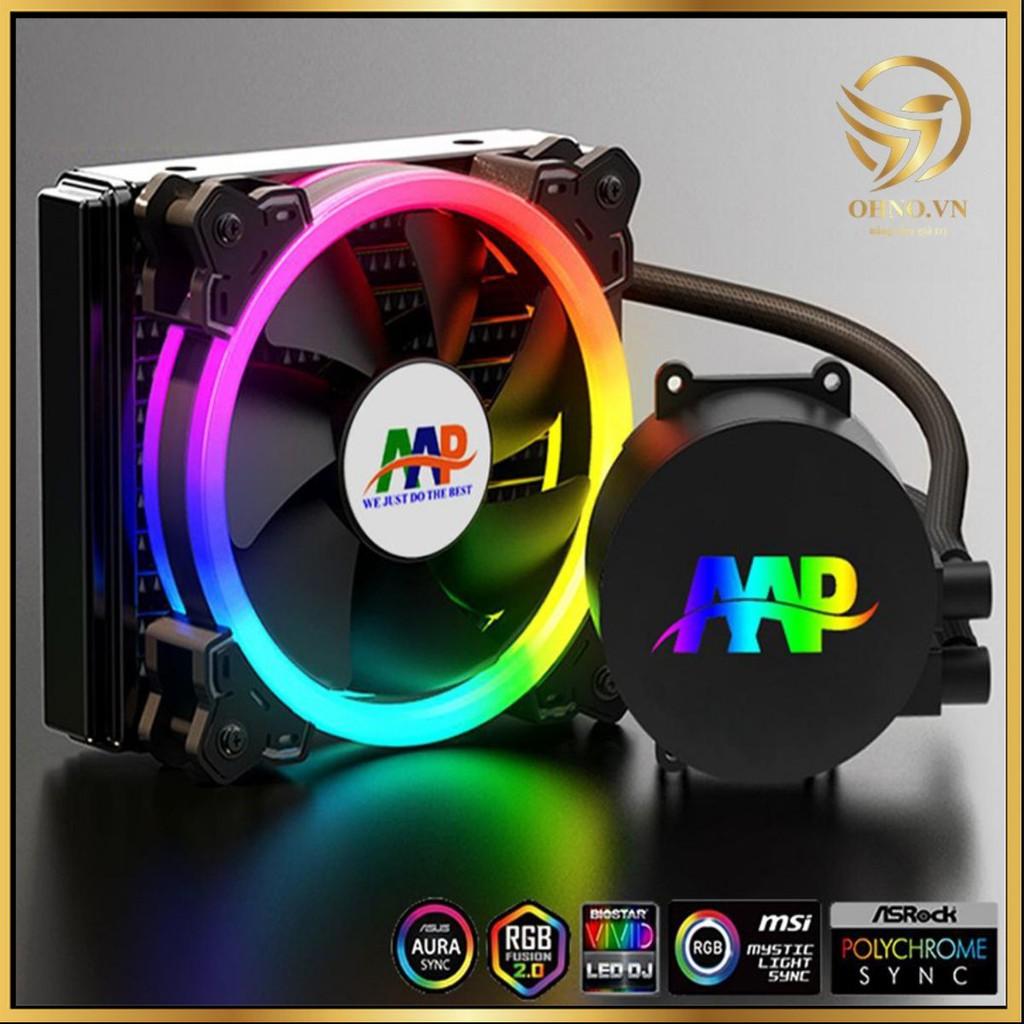 Bộ Tản Nhiệt Nước Cho CPU AAP 12025 RGB Kết Hợp Fan Tản Nhiệt HUB Fan Gắn Nam Châm Lên Đến 8 Quạt - OHNO VIỆT NAM