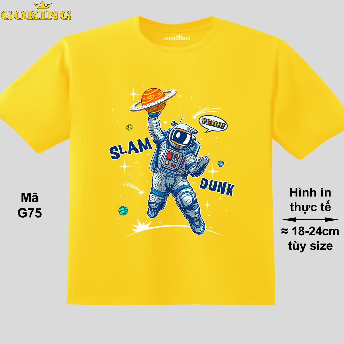 SLAM DUNK, mã G75. Áo thun hàng hiệu Goking, form unisex cho nam nữ, trẻ em, bé trai gái. Áo phông in đẹp, quà tặng cao cấp cho gia đình, cặp đôi, doanh nghiệp, hội nhóm