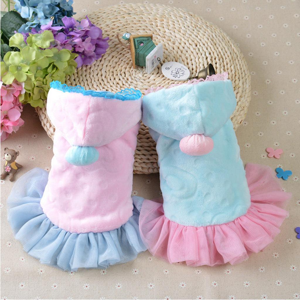 Pet Dog Fashion Velvet Dress Skirt Holiday Party Costume Clothes