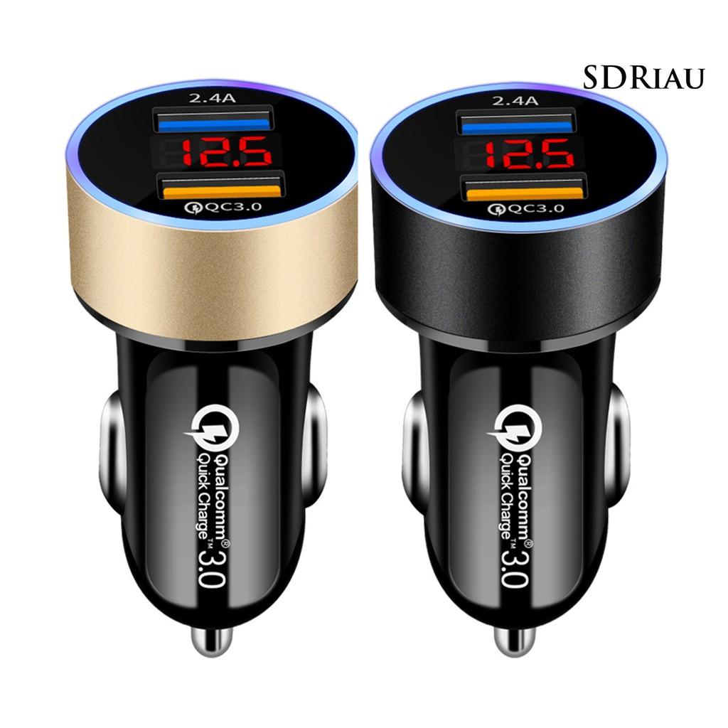 Củ Sạc Trên Xe Hơi 5vqc3.0 + 2.4a Với Hai Cổng Usb