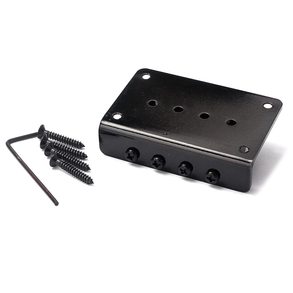 Black 4 String Bridge with Wrench Screws for Mandolin Ukulele Cigar Box Guitar Parts