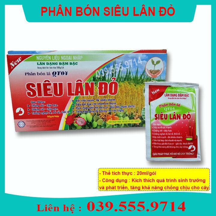 10 GÓI PHÂN BÓN LÁ SIÊU LÂN ĐỎ TÚI 20ML - GIÚP CÂY CHỐNG CHỊU