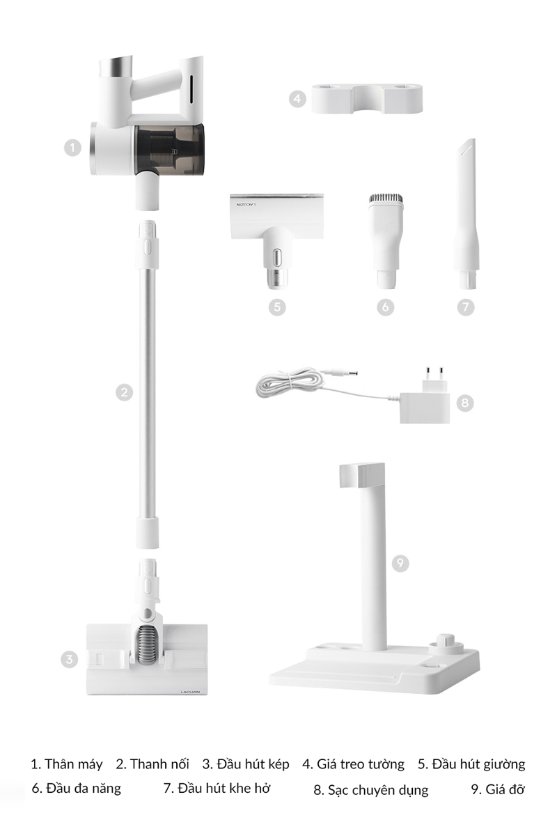 Máy hút bụi kép không dây - Hàng chính hãng Lacuzin - LCZ2116